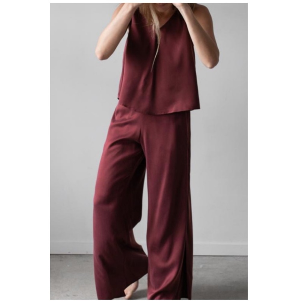 LUNYA WASHABLE SILK PANT SET - PORT